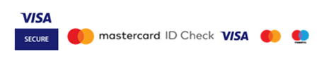 Visa Secure, Mastercard ID Check, Visa, Mastercard, Maestro