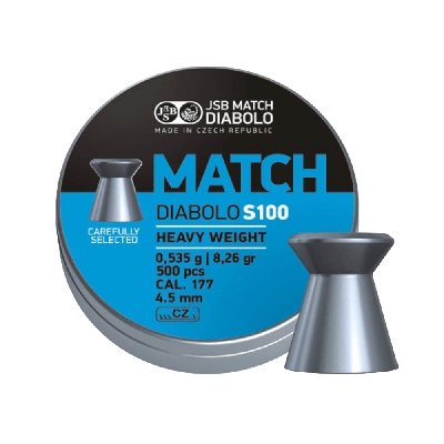 ΒΛΗΜΑΤΑ JSB MATCH DIABOLO 4.52mm / 500, S100, Heavy Weight (0,535gr /  8,256g)