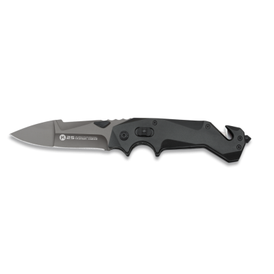 ΣΟΥΓΙΑΣ K25, titanium coated black pocket knife. Blade 8.5, 18534