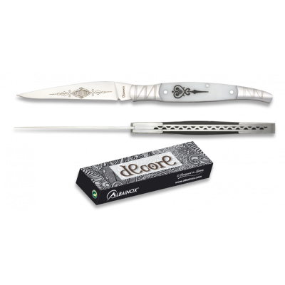 ΣΟΥΓΙΑΣ Albainox Decore penknife. White. Blade 9, 19985