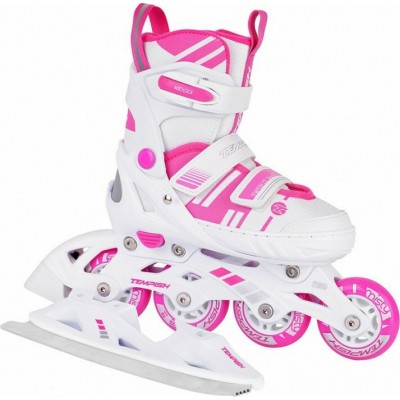Αυξομειούμενα Πατίνια Rollers/Ice Skates 2σε1 Tempish Misty Duo Λευκό/Ροζ