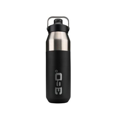VACUUM INSULATED STAINLESS WIDE MOUTH WITH SIP CAP 1L - ΜΑΥΡΟ 