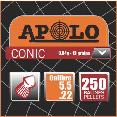 ΒΛΗΜΑΤΑ APOLO CONIC 5,5mm / 250