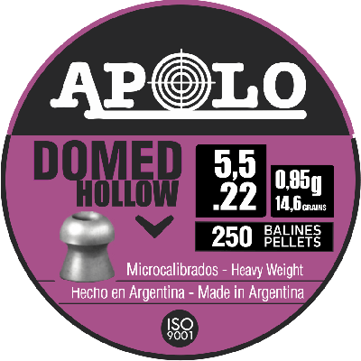 ΒΛΗΜΑΤΑ APOLO DOMED HOLLOW 5,5mm / 250