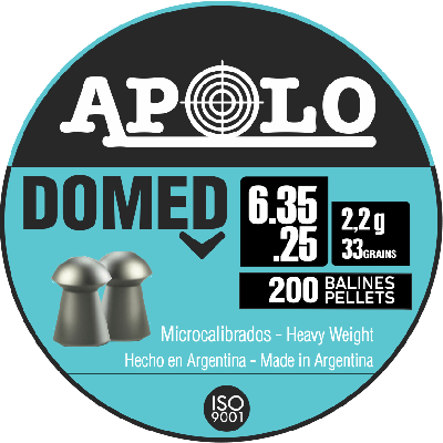 ΒΛΗΜΑΤΑ APOLO DOMED 6,35mm / 33 / 200