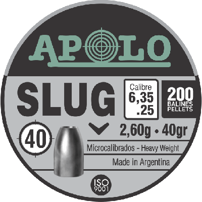 ΒΛΗΜΑΤΑ APOLO SLUG 6,35mm / 40 / 200